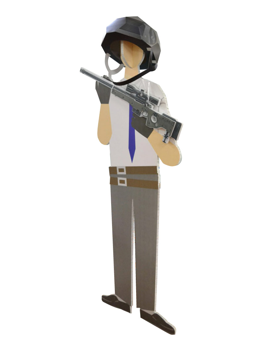 PUBG風　人物セット（W700×H1700×D300）