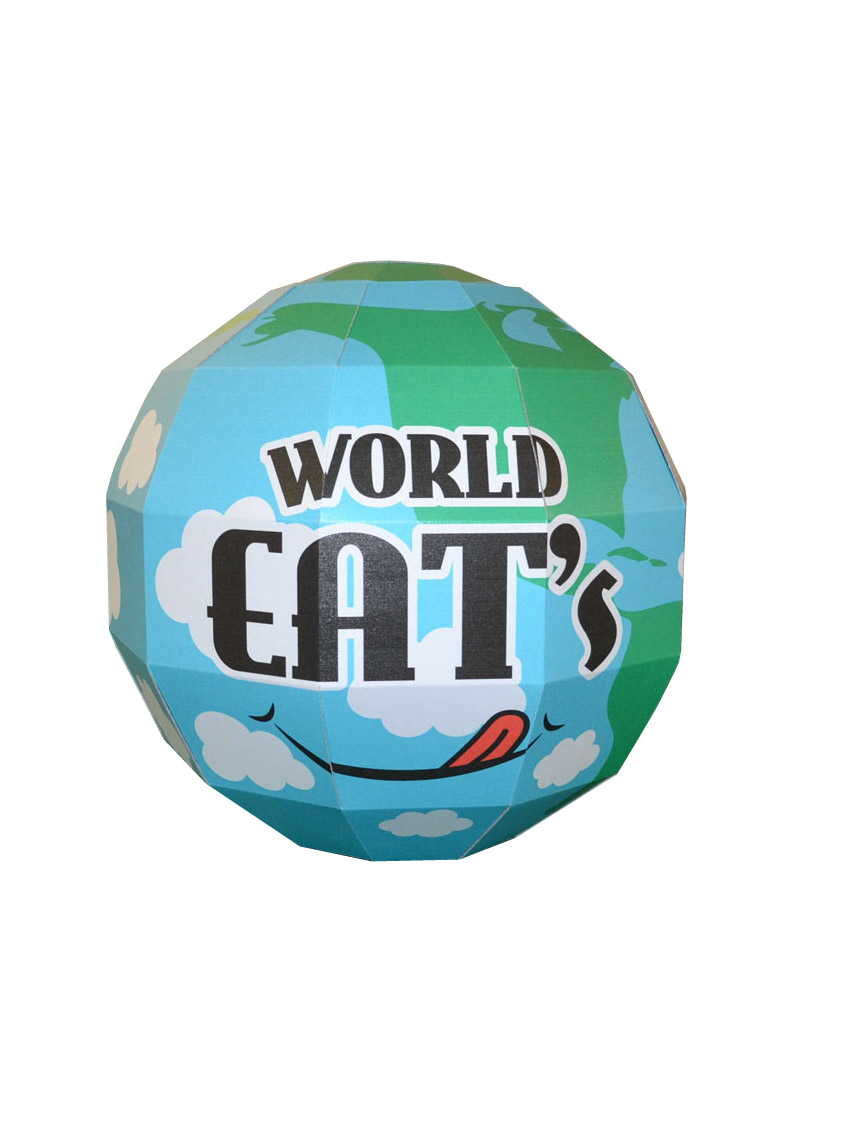 立体地球儀  WORLD EAT's