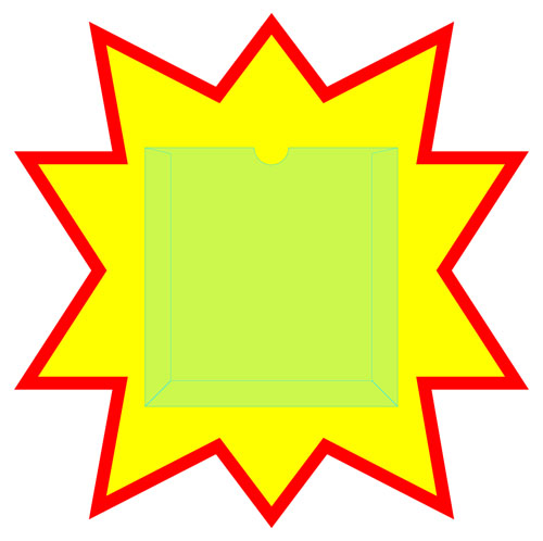 爆弾POP 60×60cm　空白（差込ﾎﾟｹｯﾄ付）